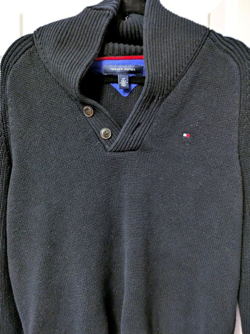 Tommy Hilfiger Shawl Collar Button Sweater
